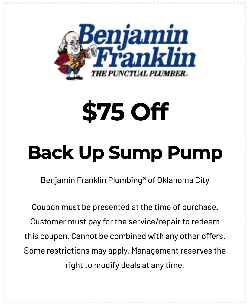 $75 Off Back Up Sump Pump