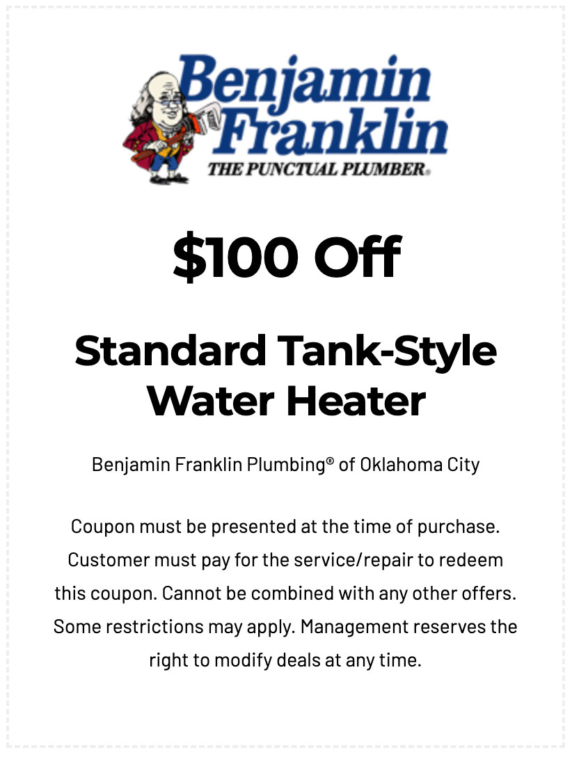 $100 Off Standard Tank-Style Water Heater